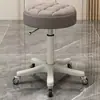 Taburete de belleza con ruedas, taburete de silla de salón de belleza para técnico de uñas, silla de trabajo grande con ruedas de altura ajustable retráctil