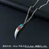 Estilo Étnico Retro Diente de Lobo Simulado Acero Inoxidable Collar Hombres Tendencia Genial Dominante Elegante Cabeza de Lobo Cabeza de Tigre Accesorios Largos