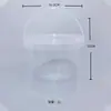 Balde redondo com tampa para pérolas de lavanderia, sorvete, pó de gelo, grama de fada assada, balde de chá de frutas, comida para gatos, balde plástico transparente portátil