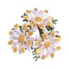 Broche con hebilla de toalla de seda, alfiler de una sola palabra, con diseño de margaritas y granadas, con gotas de aceite y diamantes de imitación, venta al por mayor transfronteriza