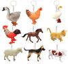 Creativo Gato Pollo Pato Ganso Perro de Caza Aves Animal Llavero Colgante Accesorios Gato Mosquetón Llavero Colgante de Bolsa