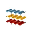 Fabricante directo de estante de almacenamiento de vasos de agua con forma de ola, estante apilable de varias capas para tazas térmicas, estante de almacenamiento de tazas de té, estante para mostrador de bar de sala de estar