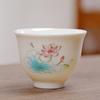 Taza de Té Kung Fu de Jade Suet Copa Yulan Taza Individual Porcelana Blanca Dehua Color Sólido Estilo Chino Copa de Lucha Té Té Té Taza Pequeña