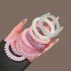 Gomas para el pelo de color dopamina para mujer, diademas dulces de cordón de teléfono, simples gomas elásticas para atar el pelo, alta elasticidad y cuerdas para el pelo duraderas