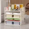 Organizador de archivos para debajo del escritorio, estante multicapa para almacenamiento de archivos y documentos tamaño A4, organizador de escritorio para clasificar y ordenar