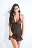 Comercio exterior transfronterizo entre Europa y Estados Unidos, ropa interior sexy nueva y atractiva, camisón de malla con perspectiva negra, venta directa de fábrica