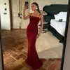 Amazon 2026 Verão Novo Elegante Cor Sólida Sem Mangas Tomara-que-caia Longo Vestido Comprimento Médio Costas Abertas