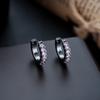 Aretes de Diamantes Completos para Hombre, Lujo Accesible y Aretes de Alta Gama para Mujer, Aretes de Diseño Versátil, Moderno y a la Moda, Joyería Simple Coreana