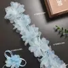 Flor de Hilo Estéreo con Degradado de Organza de 8 cm Decoración Materiales Manualidades DIY Adorno para el Cabello Ropa Decoración de Bodas