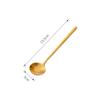 Cuchara de café redonda pequeña Xingba dorada de mango largo, cuchara creativa linda para remover helado, postre, acero inoxidable 304