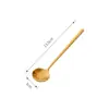 Cuchara de Acero Inoxidable 304 de Alto Valor para el Hogar con Mango Largo para Sazonar, Revolver, Pequeña Redonda para Helado, Postre, Café