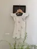 Jennybebe Verão Novo Estilo Coreano Ins Roupas de Irmã para Bebês Macacão Vestido Bordado de Alta Qualidade com Mangas Curtas Volantes