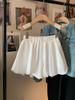 Shorts femininos estilo coreano com botões de flores e estampa de flores, estilo coreano, primavera e verão 2025, calças casuais pretas, cintura alta e pernas largas