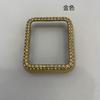 Adequado para Apple Iwatch8 Caixa de Relógio Cravejada com Diamantes S10 Galvanizado PC Oco Moldura Cravejada com Diamantes de Duas Fileiras S9 Caixa de Relógio