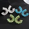Pendientes de aguja de plata estilo coreano con colgantes de gota de agua tachonados de diamantes, diseño único, pendientes de nicho, lujo ligero, sensación de alta gama, venta al por mayor