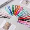 Cordón multifuncional, cordón popular para teléfono móvil, portatarjetas de muñeca, tarjeta de embarque, llavero para mochila, colgante de cuerda tejida de colores