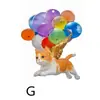 Adornos Colgantes para Coche de Gato Globos de Colores Accesorios para Coche Decoración Interior Colgante Creativo Lindo de Gato para Coche