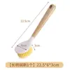 Escova de panela com cabo longo para cozinha doméstica, escova de lavar louça, escova de limpeza para panelas antiaderentes, tipo para pendurar, remoção de manchas, escova para lavar panelas, atacado de fábrica