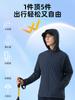 Ropa de Verano Delgada de Seda de Hielo para Protección Solar para Hombres y Mujeres para Exteriores Anti-UV Transpirable Elástica para Ciclismo Cortavientos con Capucha