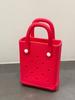 EVA Nueva Bolsa de Gelatina DIY Bolsa con Agujeros Linda Bolsa de Playa para Vacaciones Portátil para Mujer Pequeña Bolsa Cuadrada Comercio Electrónico Transfronterizo
