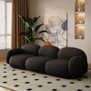 Sofá Doble para Salón de Belleza Vellón de Cordero Verde Estilo Crema Celebridad de Internet Tienda de Ropa para Mujer Área de Descanso para Apartamento Pequeño Recepción