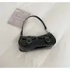 Bolsa Baguete Elegante para o Dia a Dia Bolsa de Motocicleta Estilosa 2026 Novo Estilo Bolsa de Mão Texturizada Bolsa de Ombro Cruzada Casual