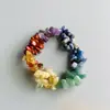 Pulsera elástica de grava de cristal natural de color, pulsera de moda irregular coreana para amantes, venta directa de fábrica