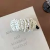 Pinza de Plátano de Lunares Blancos y Negros de Gama Alta para Mujer, Elegante Pinza Vertical, Moderna Pinza para Cola de Caballo, Pinza Retorcida de Moda