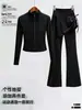 Conjunto Esportivo para Mulheres 2026 Novo Tamanho Grande High-End Duas Peças Roupa Exterior Secagem Rápida Pilates Fitness Clothing Manga Longa Verão