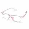 9867 Armazón Transparente de Tr90 con Protección Anti-Luz Azul para Hombres y Mujeres, Armazón Cuadrado de Protección Visual Universal para Lentes de Miopía