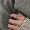 Anillo de Ola de Doble Capa para Mujer, Moderno y Único Diseño de Nicho Estilo Ins, Nuevo Anillo Abierto Popular, Anillo para Dedo Índice Hip-Hop