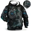 Nuevo Patrón de León y Tigre Impresión 3D Transfronterizo Nuevo Sudadera con Capucha Casual para Hombre Otoño e Invierno Venta Directa de Fábrica Suministro