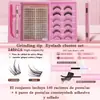 Kit de Extensión de Pestañas Postizas, Denso, Adecuado para Principiantes DIY SUN, Set Mixto de 8-18MM con Pegamento y Pinzas, Incluye Par Mixto, Estilo Natural Denso