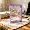 Cuaderno Láser con Corazón A5A6A7 Japonés y Coreano Álbum de Almacenamiento de Tarjetas de Foto de Ídolos Reemplazables PVC Bolsa con Cremallera Cuaderno de Hojas Sueltas
