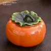 Olla de Caqui Cerámica Maceta Pequeña Maceta de Dulces Maceta de Regalo a Mano Regalo de Boda de Caqui Tetera Regalo de Empresa