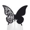 Decoração de Casamento Adesivos de Parede de Borboleta 3D Corte a Laser Cartão de Copo Casamento Cartão de Assento Preto Cartão de Inserção de Papel Estoque de Fábrica