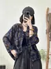 Novedad Primavera y Otoño Tops Exteriores Cortos Estampados para Mujer, Estilo Étnico Retro Camisas Florales y Cárdigans Holgados al por Mayor
