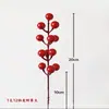 Pequena Flor Artificial de Frutas Ilex Fortune Decoração Fruta de Baga Vermelha Fruta Ilex Enfeites para Sala de Estar Conjunto de Mesa
