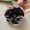 Estilo coreano fresco y dulce estilo pastoral encaje floral anillo para el pelo anillo para el pelo de intestino grueso banda de goma con cabeza de bola flor para el pelo accesorios para el pelo