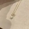 Prata Esterlina S925 Banhada a Ouro 18K Incrustada com Diamantes Colar Meteoro Corrente Fina Exquisito Diário Versátil Comércio Exterior Transfronteiriço Mais Vendido