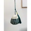Rattan Colgante Pequeño Festival de Mediados de Otoño Hecho a Mano DIY Bolsa de Material Amplio Festival del Bote del Dragón Papel Rattan Estilo Chino Bolsita Bolsita Decoración Metabo