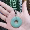 Corrente de suéter botão de paz corajoso que engole riqueza imitação jade branco colar de jade Ano do Tigre atividades de Ano Novo drenagem bem-estar presentes