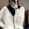 Suéter de cuello alto medio para mujer, nuevo suéter de dos piezas de estilo occidental de moda para otoño e invierno, suéter básico de manga larga