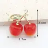Accesorios para Joyería DIY Fruta Cereza Roja Grande Estilo Ins Colgante Popular Cadena de Teléfono Móvil Colgante de Llavero Collar Colgante para Coche