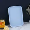Bandeja de Paja de Trigo Juego de Té para el Hogar Bandeja para Taza de Té Bandeja Rectangular para Frutas Bandeja de Almacenamiento Bandeja para Piezas de Rompecabezas Infantiles