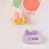 Tecido à mão lã malha hairpin tridimensional orelhas de coelho cenoura morango BB clip bangs clip hecar acessórios de cabelo