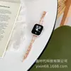 Correa de reloj metálica de cadena de trébol de cuatro hojas pequeña de doble fila, compatible con Apple 10, 11, Huawei 11 Fit 5, GT 6 y pulseras Xiaomi