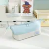 Nuevo estuche con forma de barco, versión coreana, impermeable, gran capacidad, bolsa de almacenamiento de papelería para estudiantes, plegable, caja de papelería multifuncional