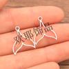Prata antiga 16*20mm Acessórios DIY de liga de zinco Pingente de cauda de peixe oco Charme de animal Acessórios para pulseira e colar