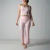 Conjunto de Leggings y Pantalones de Jersey de Algodón Sk Kardashian Ajustado Elástico con Tirantes Pantalones de Campana